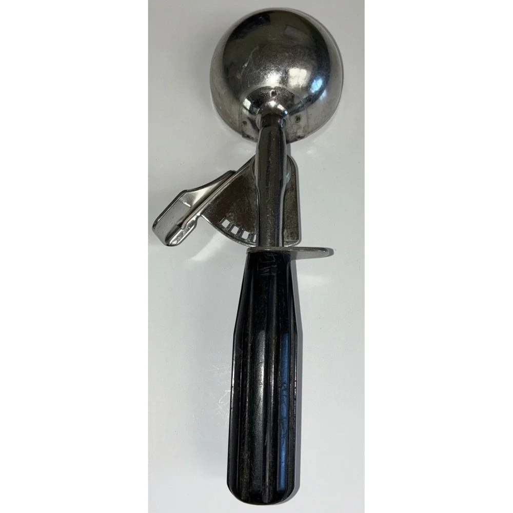 Williamson Ice Cream‎ Scoop Black Star Handle USA Stainless Steel Vintage